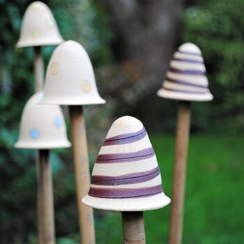 Set Of Three Mushroom Toadstool Cane Toppers, 2 of 9