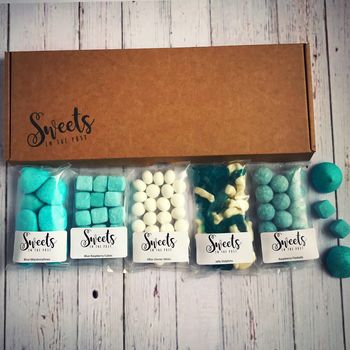 Blue Velvet Letterbox Sweets Gift Box