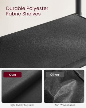 Shoe Rack Industrial Storage Organizer Fabric Shelves, 5 of 12