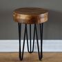 Round Reclaimed Wooden Side Table, thumbnail 1 of 7