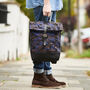 Camo Canvas And Leather Roll Top Backpack, thumbnail 4 of 7