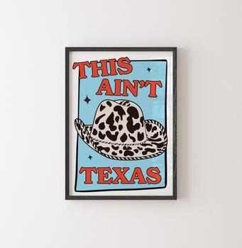 This Ain't Texas Print In Blue, 3 of 3