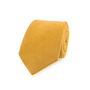 Wedding Handmade 100% Brushed Cotton Tie In Mustard Yellow | Groomsmen Ties, thumbnail 8 of 10