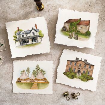 Digital Watercolour Venue Painting For Wedding Stationery, 3 of 4