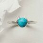 Sterling Silver Turquoise Ring, thumbnail 4 of 5