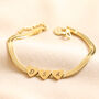 Personalised Gold Heart Charm Herringbone Bracelet, thumbnail 5 of 5