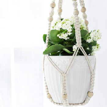 Macrame Plant Hangers With Wood Beads, 5 of 6