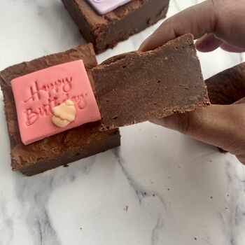 Personalised Birthday Fudgey Brownies, 7 of 12