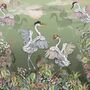 Limited Edition Spirit Of Kyoto Japanese Crane Birds And Leaves 100% Silk Scarf, thumbnail 8 of 9