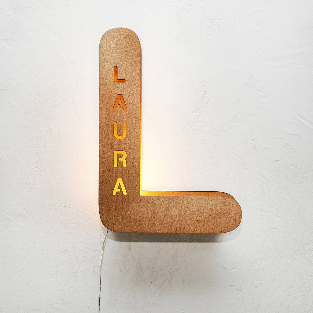 personalised wall light