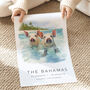 Destination Travel Landmark Cards For Pig Island Bahamas, thumbnail 3 of 7