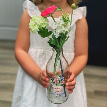 Personalised ‘Thanks A Bunch’ Bottle Vase, 2 of 5