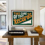 Take Care Of Your Records Hand Painted Retro Wall Art Print, thumbnail 3 of 7