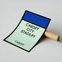 Cardiff City Stadium Monopoly Football Print, thumbnail 2 of 2