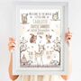 Personalised Keepsake Birth Print Teepee Tribe, thumbnail 1 of 4