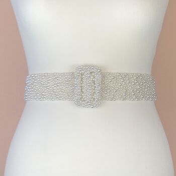 Isadora Pearl Bridal Belt And Buckle, 9 of 10