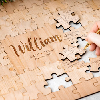 Wedding Guest Book Alternative Personalised Puzzle, 3 of 8