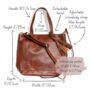Leather Shopper Tote Bag, Tan, thumbnail 6 of 6