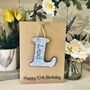 Personalised 10th Birthday Letter Wooden Keepsake Card, thumbnail 2 of 2