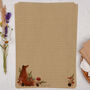A4 Kraft Letter Writing Paper With Mushrooms And Fox, thumbnail 1 of 4