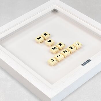 Personalised Mr And Mr Wedding Gift Frame With Surname, 4 of 6