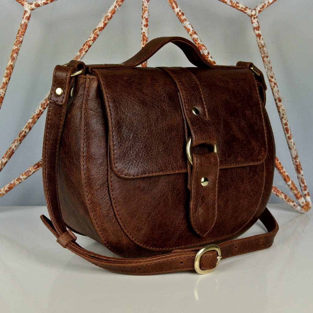 Handcrafted Brown Leather Saddle Bag By Debbie MacPherson Atelier ...