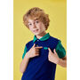 Carlo Boys Cotton Polo T Shirt – Blue And Green, thumbnail 2 of 3