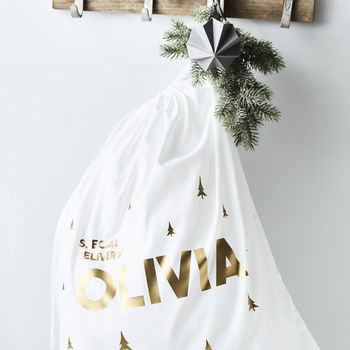 Little Trees Personalised Christmas Sack, 7 of 8