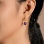Aurora Rhombus Amethyst Earrings, thumbnail 1 of 12