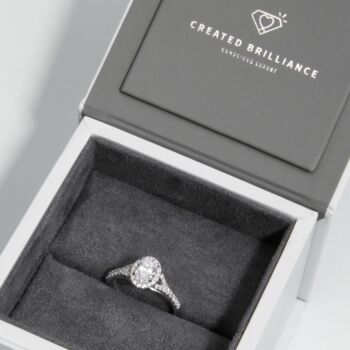 Created Brilliance Chloe Oval Lab Grown Diamond Ring, 7 of 9