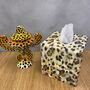 Wooden Tissue Box Cover New Leopard Design, thumbnail 1 of 3