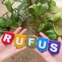 Muted Rainbow Personalised Bunting Name Garland, thumbnail 3 of 10