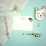 Personalised Cat Attack!!! Correspondence Cards, thumbnail 5 of 11