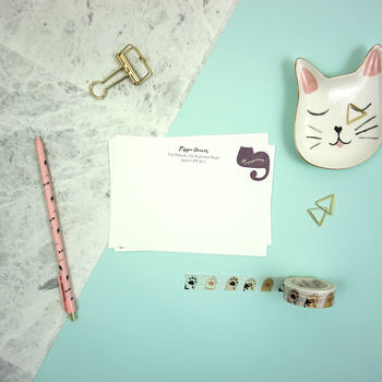 Personalised Cat Attack!!! Correspondence Cards, 5 of 11
