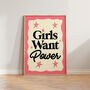 Girls Want Power Feminist Gift For Her Art Print, thumbnail 4 of 10