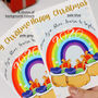 Rainbow Family Name Christmas Card Pack Of Eight, thumbnail 7 of 11