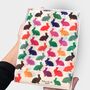 Colourful Bunnies Print Scarf In Personalised Gift Box, thumbnail 2 of 5