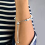 Sterling Silver Pearl And Birthstone Sliding Bracelet, thumbnail 4 of 11