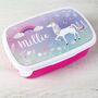 Personalised Unicorn Lunch Box For Kids, thumbnail 2 of 3