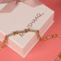 Gemma Xo Crystal Cross Choker Necklace In Gold, thumbnail 3 of 6