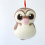 Felted Owl Christmas Decoration Barn Owl, thumbnail 1 of 10