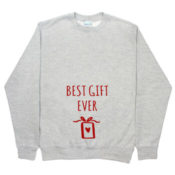 'Best Gift Ever' Mum To Be Christmas Jumper Sweatshirt, 6 of 10