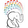 Elephant Rainbow Greeting Card, thumbnail 3 of 3
