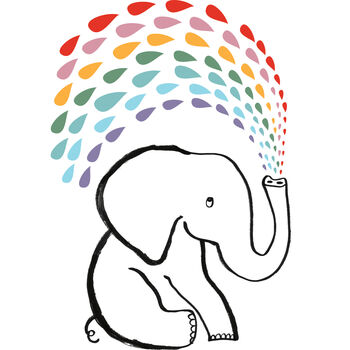 Elephant Rainbow Greeting Card, 3 of 3