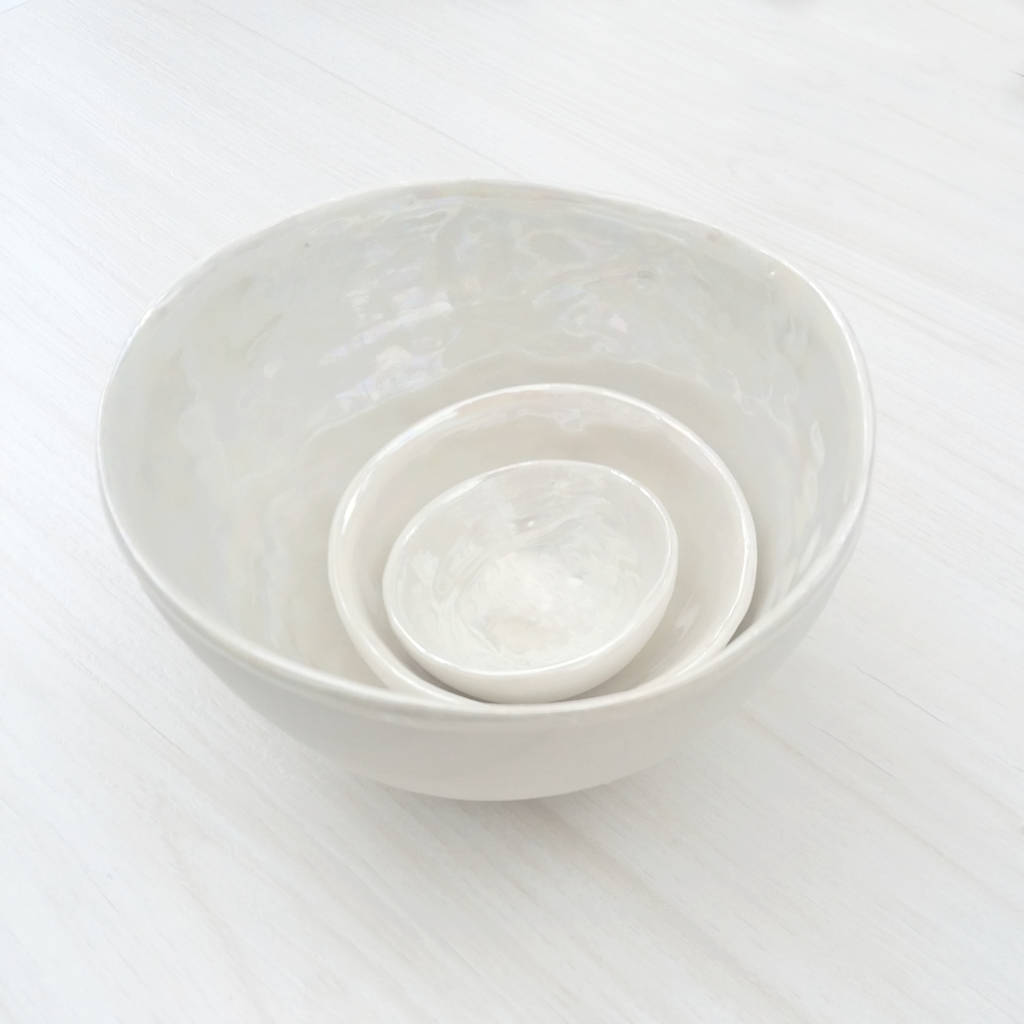 Pearl Decorative Nesting Bowls, 1 of 2