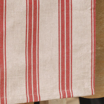 Red Stripe Cotton Dining Table Runner, 5 of 5
