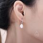 Sterling Silver Detachable Baroque Pearl Charms Huggie Hoop Earrings, thumbnail 8 of 12
