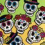 Four Sugar Skull Day Of The Dead Vinyl Stickers, thumbnail 4 of 8