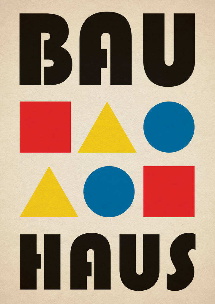 Bauhaus Inspired Abstract Geometric Art Print 03 By Magik