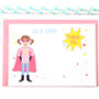 Superhero Girl Personalised Thank You Note Cards, thumbnail 4 of 4